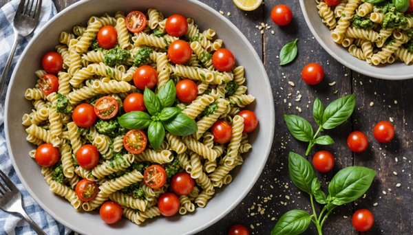 Deliciosa Ensalada de Pasta con Pesto y Tomates Cherry: Guía Paso a Paso