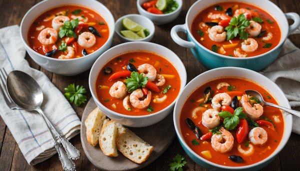Deliciosa receta de sopa de mariscos con tomate y pimientos: ¡una explosión de sabor en tu cocina!